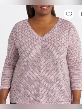 Bobeau Double V Bar Back Knit Top